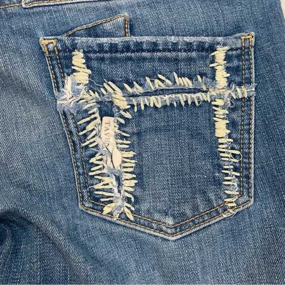 Jimmy Taverniti SO Jamie Women’s Distressed Ripped Stitch Boot Cut Jeans- 29 - Picture 2 of 12